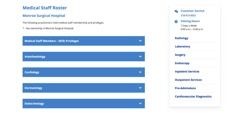 Original accordion-based directory